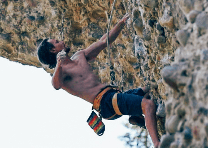 clark 2 A man rock climbing