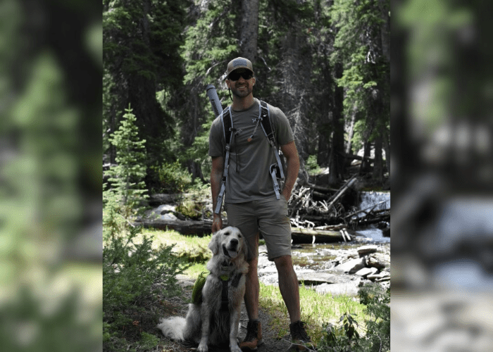 galey 3 A man and his dog in the woods