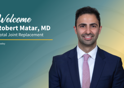 OCR Welcomes Joint Replacement Specialist, Dr. Robert Matar